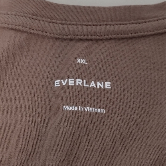 Everlane Men's Brown Organic Cotton Casual V-Neck Short Sleeve Shirt Size XXL - Picture 11 of 12